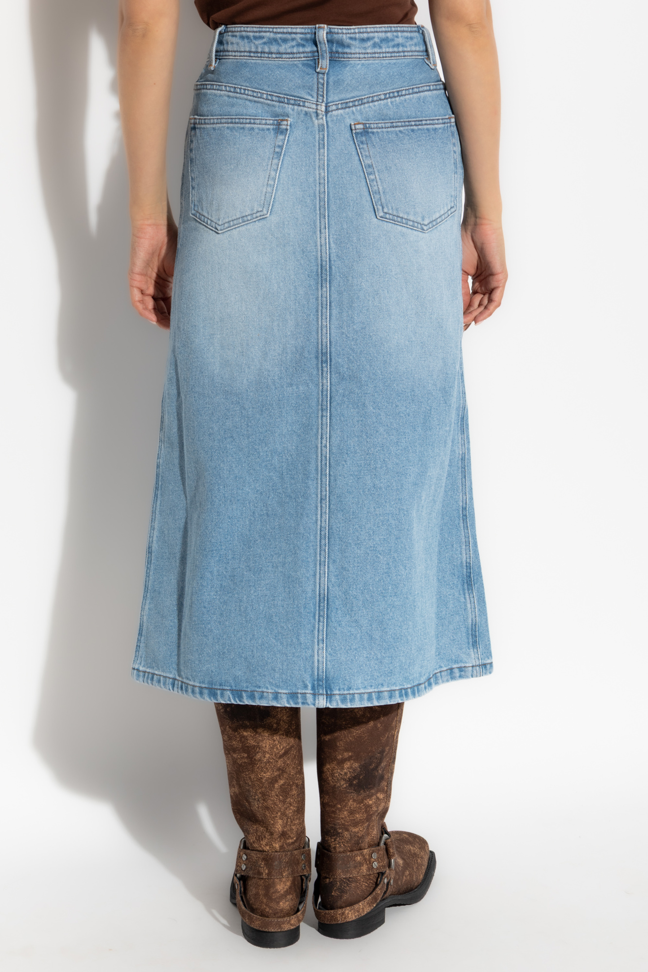 スカート A.P.C. Woman Skirt Blue COHFCF06423 IAL A.P.C. Mini skirts for Women | Online Sale up to 60% off | Lyst